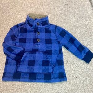 ⭐️4/$20 Carter's Blue Checkered Kids Pullover